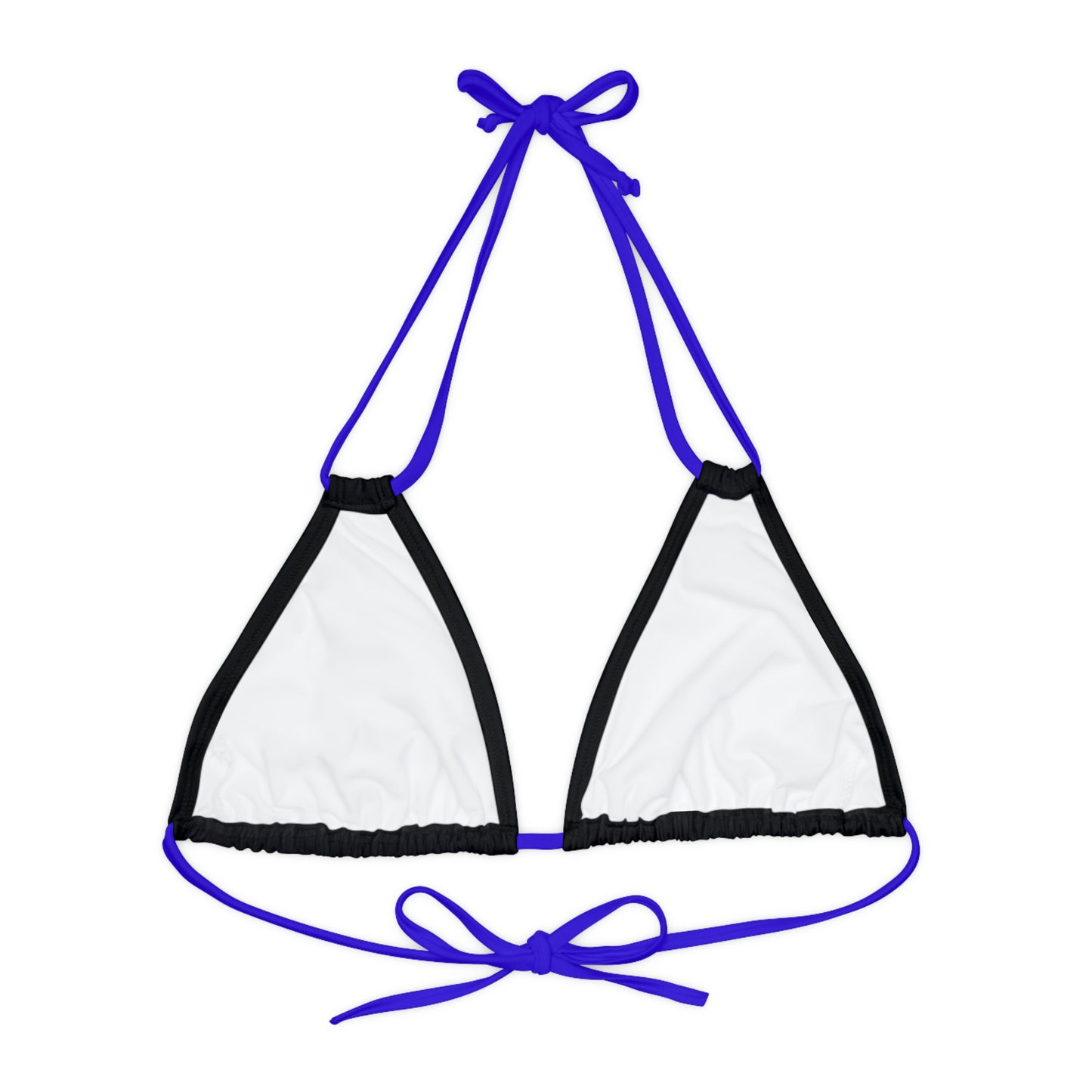 Strappy Triangle Bikini Top (AOP)