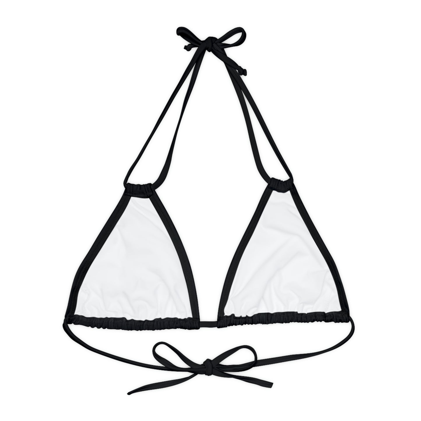 Strappy Triangle Bikini Top (AOP)